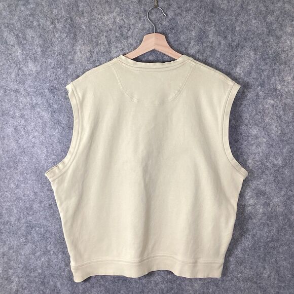 Jack Nicklaus Golden Bear Mens V-Neck Golf Sweater Vest Size Large Beige Cotton - Picture 2 of 11